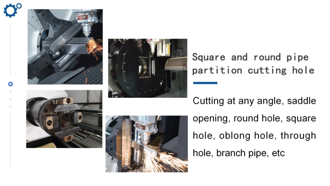 Square Round Stainless Steel Pipe Laser Cutting Machine with 1kw-6kw Power Motor