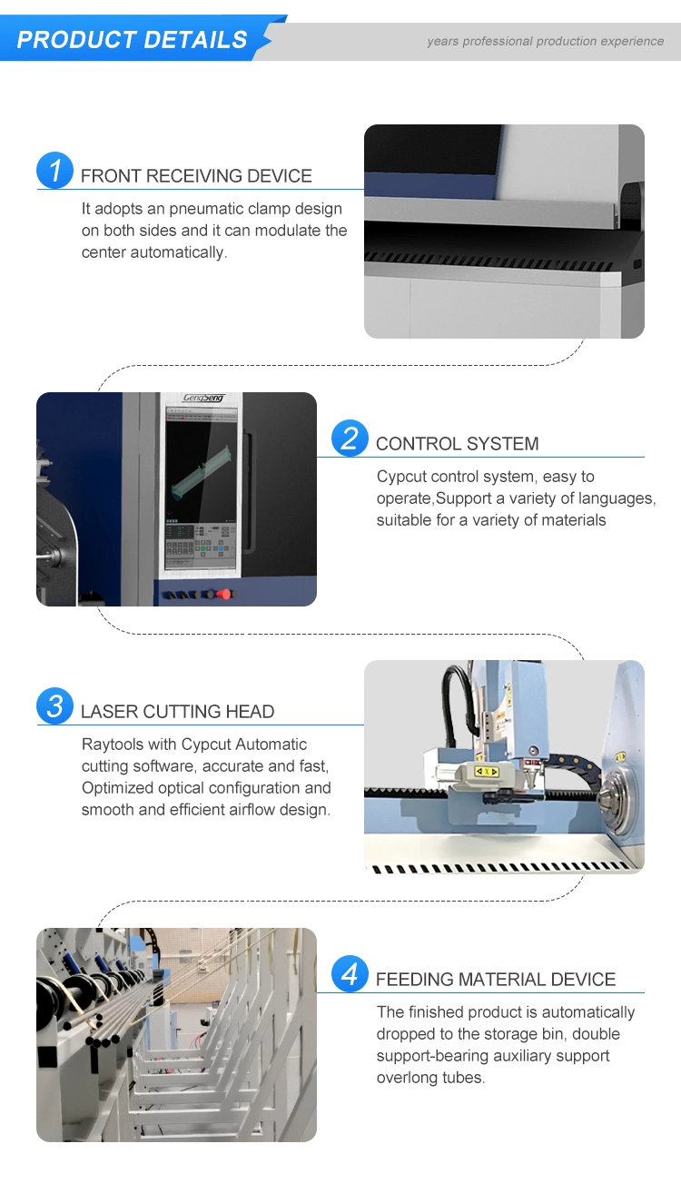 Ultra Fast Auto Loading Round Tube Pipe Fiber Laser Cutting Machine for Small Tube